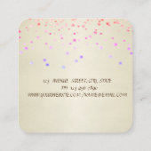 Elegant stijlvol, eenvoudig, Confetti Vierkante Visitekaartje (Achterkant)