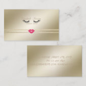 Elegant stijlvol, elastisch gestreept, as, lips visitekaartje (Voorkant / Achterkant)