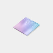 Elegant, stijlvol en paars glitter druppelaar post-it® notes (Schuin)