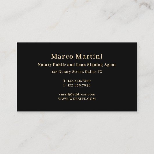 Elegant stijlvol en professioneel visitekaartje (Achterkant)