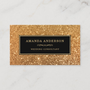 Elegant stijlvol Faux Gold Glitter   Visitekaartje