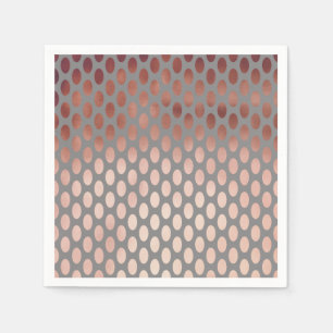 Elegant stijlvol faux roos gouden polka dots patro servetten