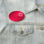 Elegant stijlvol glitter Lips Naamplaatje (In situ)