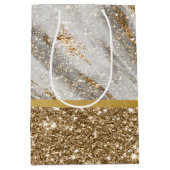 Elegant Stijlvol Glitter Shiny Medium Cadeauzakje (Voorkant)