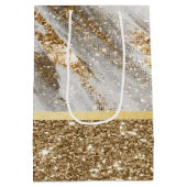 Elegant Stijlvol Glitter Shiny Medium Cadeauzakje (Achterkant)