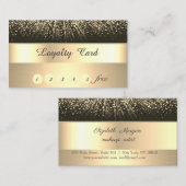 Elegant stijlvol, Gold, Black, Confetti Loyalty Ka (Voorkant / Achterkant)