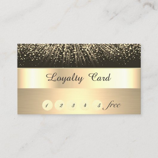 Elegant stijlvol, Gold, Black, Confetti Loyalty Ka (Voorkant)