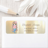 Elegant, stijlvol goud, Baby Zeemeermin Etiket (Insitu)