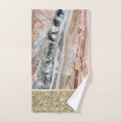 Elegant stijlvol goud Glitter Shiny Marble Stone Bad Handdoek (Handdoek)