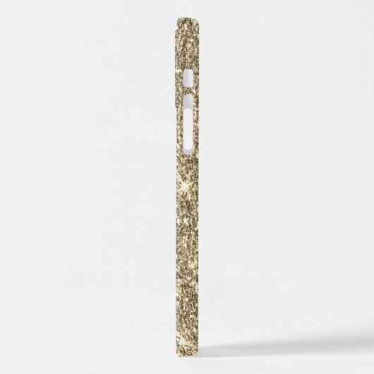 Elegant stijlvol goud Glitter Shiny Marble Stone iPhone Hoesje (Linkerkant)