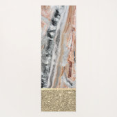 Elegant stijlvol goud Glitter Shiny Marble Stone Yogamat (Achterkant)