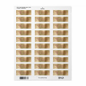 Elegant stijlvol goudrood monogram Eigen logo Etiket (Full Sheet)