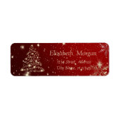 Elegant Stijlvol, kerstboom, Snowflakes Etiket (Voorkant)