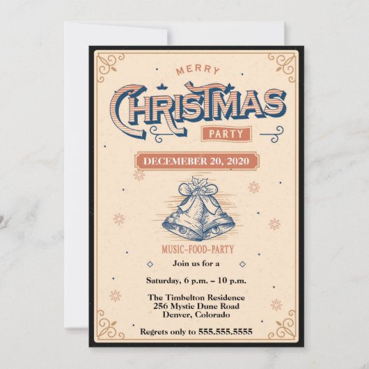 Elegant  stijlvol kerstontwerp kaart (Voorkant)