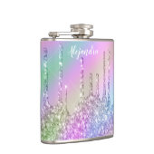 Elegant stijlvol, kleurrijk holografisch glitter d heupfles (Rechts)