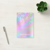 Elegant stijlvol, kleurrijk holografisch glitter d post-it® notes (Kantoor)