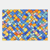 Elegant Stijlvol Kleurrijk Mozaïek Patroon Inpakpapier Vel (Voorkant 2)