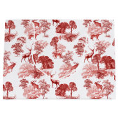 Elegant Stijlvol Landelijk Toile Herten Fox in Woo Groot Cadeauzakje (Voorkant)