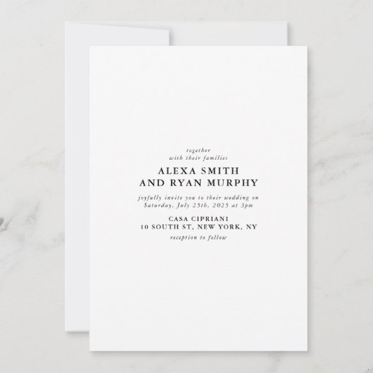 Elegant stijlvol magazine Hoesje bruiloft Kaart (Achterkant)