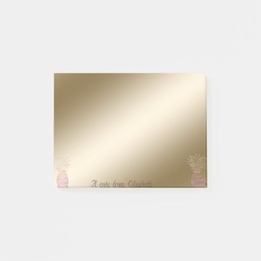 Elegant stijlvol, meisje, ananas post-it® notes (Voorkant)