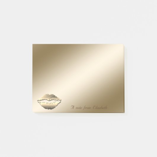 Elegant stijlvol, meisje, lips post-it® notes (Voorkant)
