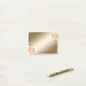 Elegant stijlvol, meisje, Waterverf bloemen Post-it® Notes (Op bureau)