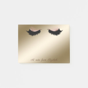 Elegant Stijlvol, Meisjes, Goud, Faux Lashes Post-it® Notes