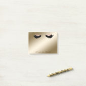 Elegant Stijlvol, Meisjes, Goud, Faux Lashes Post-it® Notes (Op bureau)