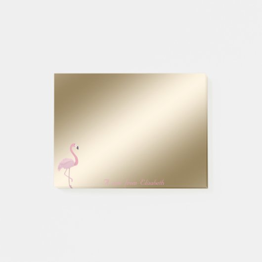 Elegant Stijlvol, Meisjes, Roze Flamingo Post-it® Notes (Voorkant)