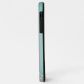 Elegant stijlvol mint groene glitter druipt Case-Mate iPhone case (Achterkant/links)