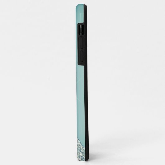 Elegant stijlvol mint groene glitter druipt Case-Mate iPhone case (Achterkant/links)