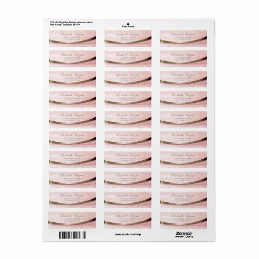 Elegant stijlvol modern Glittery Bokeh Etiket (Full Sheet)