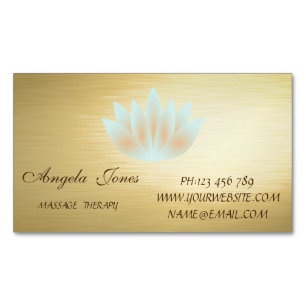 Elegant stijlvol modern goud, Lotus Flower Magnetisch Visitekaartje
