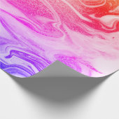 Elegant stijlvol, modern holografisch marmer cadeaupapier (Hoek)