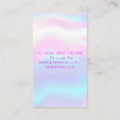 Elegant Stijlvol Modern, Lips, Lashes Holographic Visitekaartje (Achterkant)