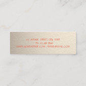 Elegant Stijlvol Modern, Lips, Lashes, Makeup Mini Visitekaartje (Achterkant)