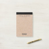 Elegant stijlvol, modern zwart, compact afdrukken post-it® notes (Op bureau)