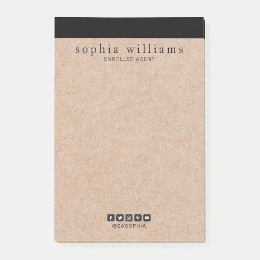 Elegant stijlvol, modern zwart, compact afdrukken post-it® notes (Voorkant)