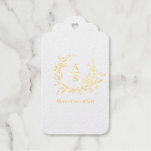 Elegant Stijlvol Monogram Logo Modern Professional Cadeaulabels