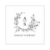 Elegant Stijlvol Monogram Logo Modern Professional Rubberstempel (Afrduk)
