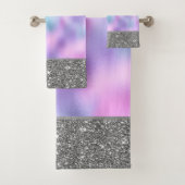 Elegant stijlvol Ombre Iridescent Glitter Shiny Bad Handdoek (Insitu)