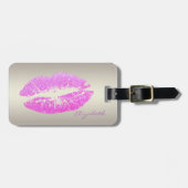 Elegant stijlvol ontwerp - Glitterielips, op maat  Bagagelabel (Voorkant horizontaal)
