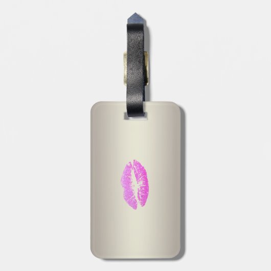 Elegant stijlvol ontwerp - Glitterielips, op maat  Bagagelabel (Achterkant verticaal)