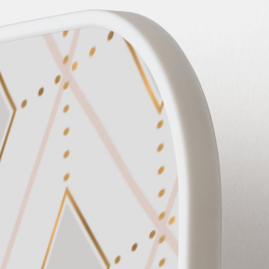 Elegant Stijlvol Patroon Chic Monogram Girly Pink Pickleball Paddle (Links Detail)