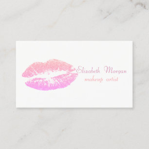 Elegant Stijlvol Professioneel - Glitterige Lippen Visitekaartje