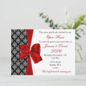 elegant, stijlvol, rood, feestelijk kaart (Staand voorkant)