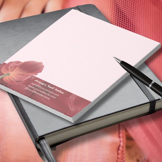 Elegant Stijlvol Rood Tulp Abstract Patroon Notitieblok