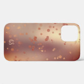 Elegant stijlvol roos gouden stippen monogram Case-Mate iPhone case (Achterkant (horizontaal))