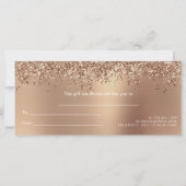 Elegant stijlvol roos goudglitter make-up en haar (Achterkant)