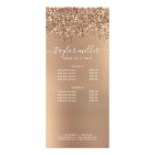 Elegant stijlvol roos goudglitter make-up en haar reclamekaart (Achterkant)